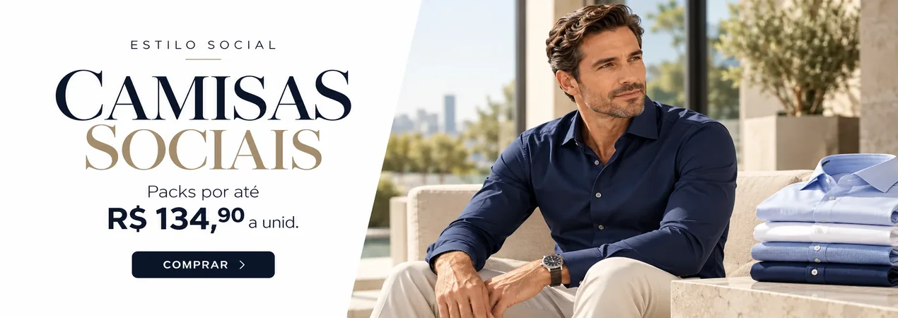Conheça a coleção de camisas sociais Estilo Social